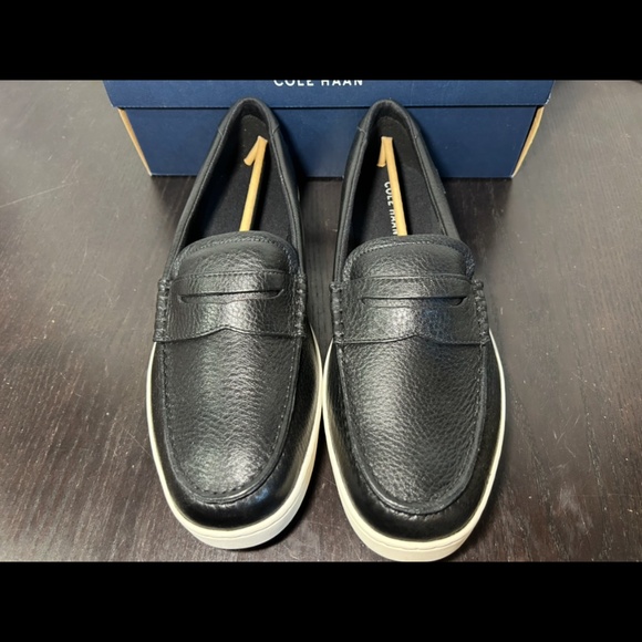 Cole Haan Nantucket Pebbled Leather Penny Loafers Shoes Black Mens Size 13M main image 9